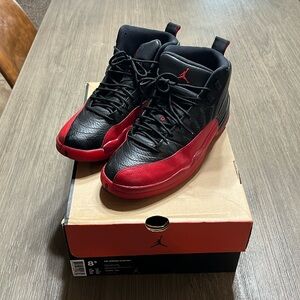 Air Jordan 12 Retro Black/ Varsity Red Size 8.5 Men Flu Game